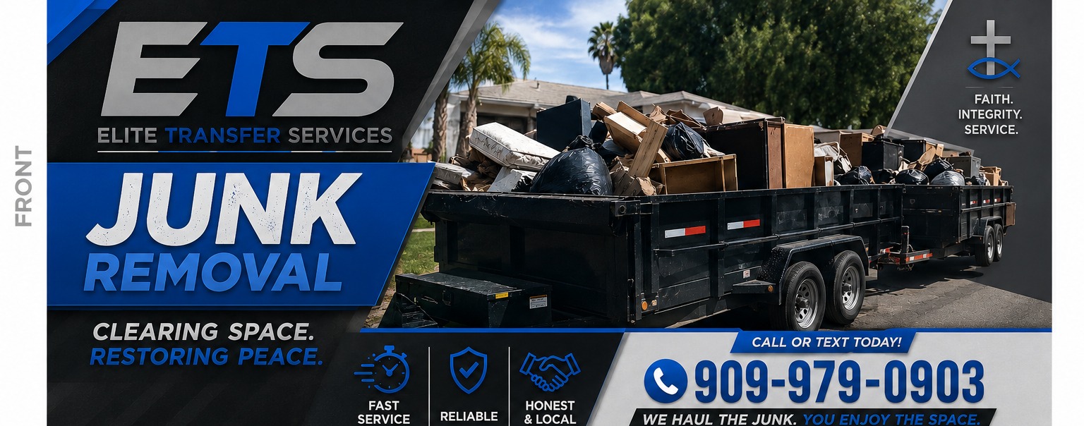ETS Junk Removal hauling trailers
